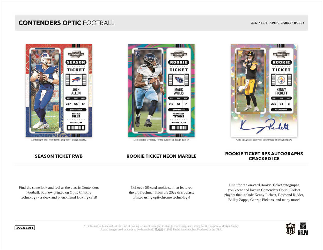 2022 Panini Contenders Optic Football Hobby Box