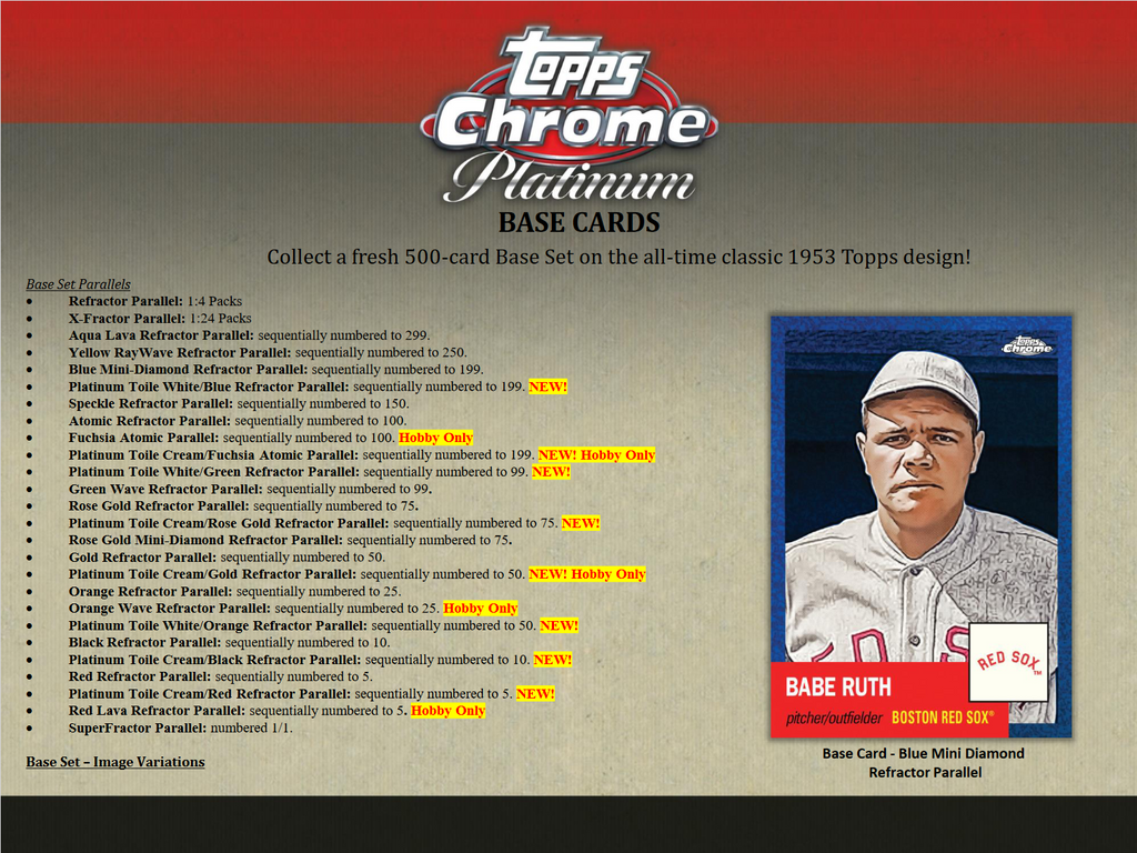 2022 Topps Chrome Platinum Anniversary Baseball Hobby 12 Box Case
