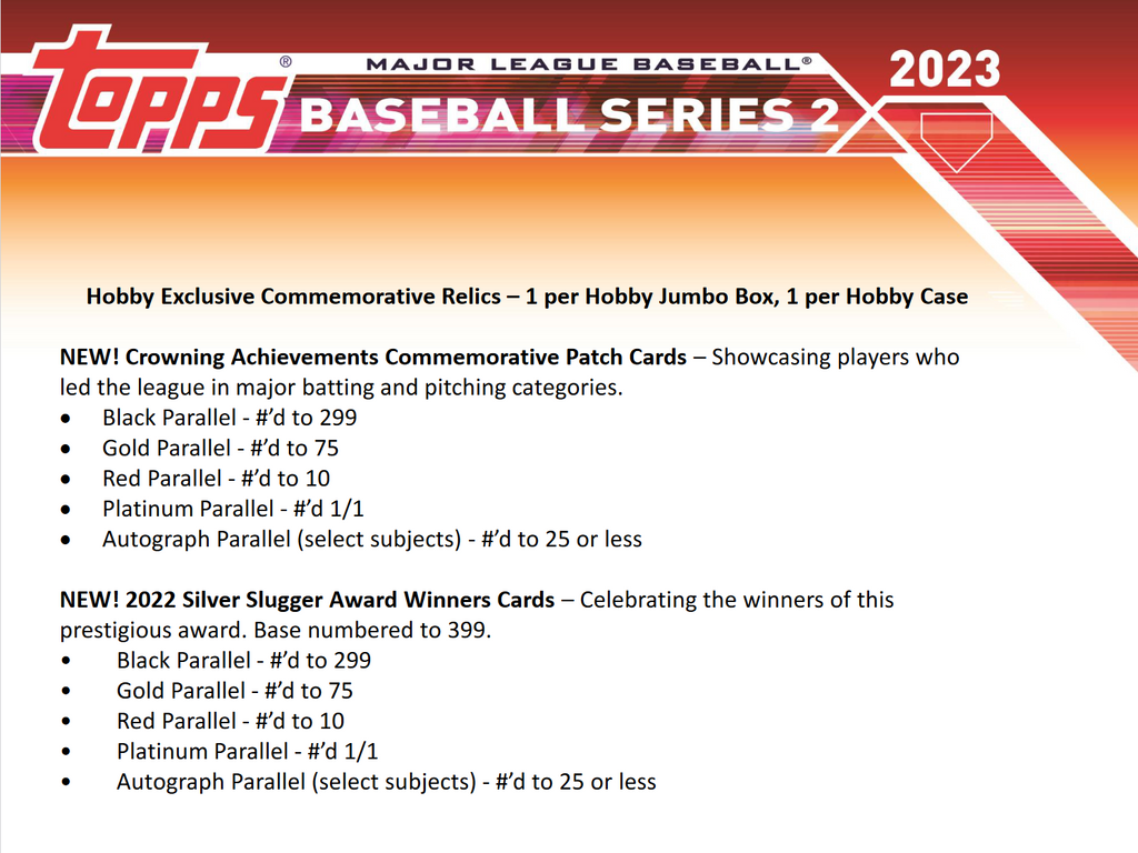 2023 Topps Series 2 Baseball Jumbo 6 Box Case